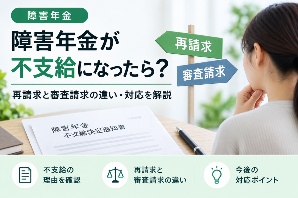 障害年金が不支給になったときの再請求と審査請求